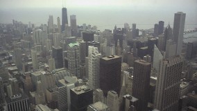 Chicago Downtown, view from Sears-Tower